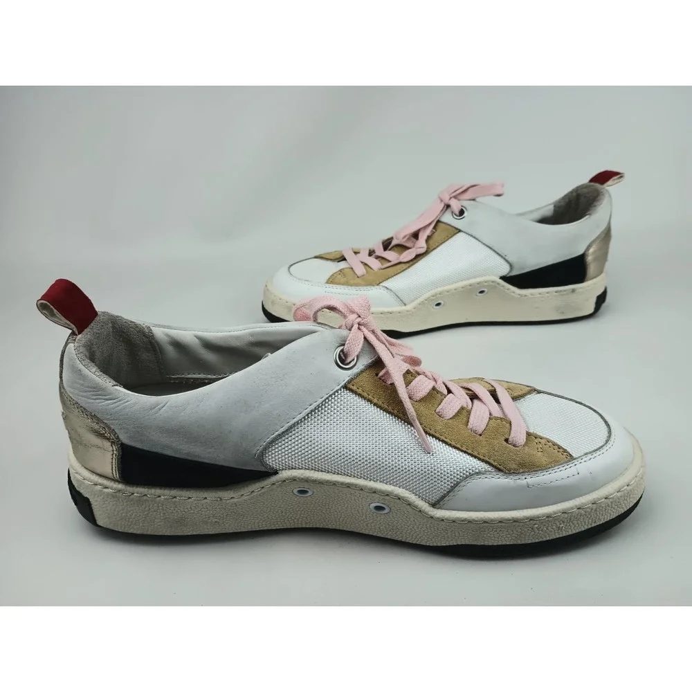 Golden Goose Yeah Low Top Sneakers Women's White Cheetah Star Shoes Size 41 - Picture 4 of 8